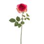 Konstgjord ros BRUNETTE, cerise-grön, 70cm, Ø11cm