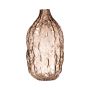 Flaskvas CLIFFORD med ådring, glas, beige-klar, 22cm, Ø11,3cm