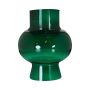 Dekorativ glasvas DOLGAF, petrolgrön, 17,5cm, Ø14,8cm