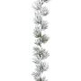 Dekorativ girland av tall ZIMRA, snötäckt, vitgrön, 180cm