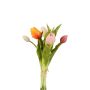 Konstgjorda tulpaner, bukett LEANA, rosa-orange, 30cm, Ø20cm