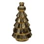Dekorflaska gran BRIXON, bladmönster, keramik, guldmetallic, 20,3cm, Ø12cm