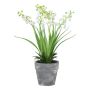 Konstblomma liljekonvalj ZORKLEM i dekorativ kruka, vit, 22cm