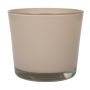 Glasplanteringskruka ALENA, beige, 19cm, Ø19cm
