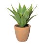 Konstgjord suckulent Agave americana FROMSA i terrakottakruka, buskig, grön, 40cm