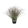 Konstgräs pennisetum PONZA i dekorativ kruka, fryst, vit-grön, 45cm