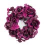 Textil ljuskrans INGA, ros, hortensia, violett, Ø15cm