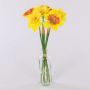 Konstgjord narcissbukett LELA, gul-orange, 35cm, Ø20cm