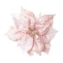 Samt julstjärna SINFE, rosa, Ø18cm