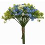 Konstblommor, gipskruid, bukett LITAGO, grön-blå-kräm, 23cm
