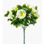 Konstgjord petunia FINVON på stativ, crossdoor, vit, 27cm