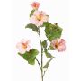 Dekorativ kvist av hibiskus TELSIMA med blommor, ljusrosa, 80cm