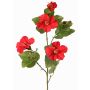 Dekorativ kvist av hibiskus TELSIMA med blommor, röd, 80cm