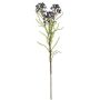 Konstgjord kvist med vaxblomma MEDEA, mörklila, 80cm, Ø6cm
