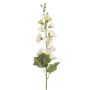 Konstgjord blomma stockros WHYNRA, vit-grön, 105cm