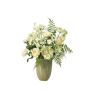 Konstblomsterbukett FEME, vit, 70cm, Ø45cm