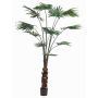 Konstgjord palm, rundbladig paraplypalm SIRRAH, grön, 180cm