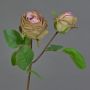 Konstgjord ros RENATUS, violett-rosa-grön, 45cm, Ø6-8cm