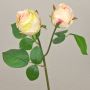 Konstgjord ros RENATUS, krämrosa, 45cm, Ø6-8cm