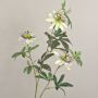 Dekorativ passionsblomma JULANDA, vit-lila, 95cm, Ø11cm