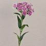 Konstgjord blomma, skäggnejlika SUSILAWA, violett-vit, 55cm