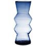Vase ERCELINA av glas, återvunnet, klart-blått, 27cm, Ø13cm
