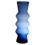 Vase ERCELINA av glas, återvunnet, klart-blått, 36cm, Ø13cm