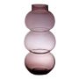 Rund glasvas HERIBETO, återvunnen, violett-klar, 40cm, Ø16cm