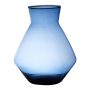 Blomvas RAMUNDA i glas, återvunnet, blå-klar, 30cm, Ø25cm