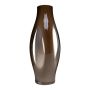 Glasvas PROSPERO med fönster, brun-klar, 50cm, Ø21cm