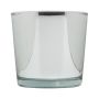 Glasöverkruka ALENA SHINY, glänsande silver, 11cm, Ø11,5cm