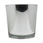 Glaskruka ALENA SHINY, glänsande silver, 19cm, Ø19cm