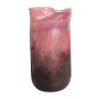 Glasvas PEPA, vikad öppning, flerfärgad rosa-klar, 41,5cm, Ø20cm