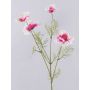 Dekorativ blomkvist med prydnadsblommor PRESTIOSA, vit-rosa, 75cm, Ø6-11cm