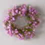 Gipskruid konstblomma krans LITAGO, rosa-violett, Ø20cm