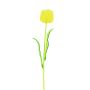 Plasttulpan ISHITA i glaslook, 12 stycken, gul, 60cm