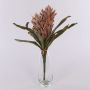 Konstgjord Guzmania-bromelia WALFRIEDE på stödpinne, gammaldagsrosa, antikrosa, 50cm