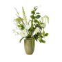Konstgjord blomsterbukett FEME, vit, 100cm, Ø35cm
