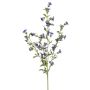 Dekorativ konstgjord gren med klockblommor AIMI, mörklila-vit, 120cm, Ø3-5cm