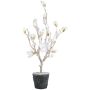 Dekorationsträd magnolia NANDAL, jordklot, blommor, konstgjord stam, frostad, vit, 95cm
