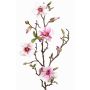 Konstgjord magnoliagren MARGA, rosa-cerise, 80cm, Ø7-8cm