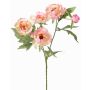 Konstgjord gren med pion LARDUAN, Eco Collection, rosa-vit, 60cm, Ø7cm