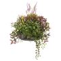 Konstblomsterarrangemang lavendel, DANFIR, mynta, klöver, ormbunke, vit-lila-grön, 50cm, Ø32cm