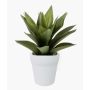 Konstgjord suckulent drake-agave DESIREE i terrakottakruka, grön, 30cm, Ø25cm