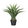 Konstgjord suckulent Agave americana GLURM i dekorativ kruka, grågrön, 55cm