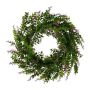 Dekorativ krans av musbjörn BILRO med blommor, grön-lila, Ø60cm