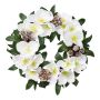 Blomkrans, dekoration, julros FOGRA, kottar, vit, Ø30cm