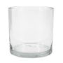 Ljuslykta, glas, cylinderformad, SANSA OCEAN, återvunnen, transparent, 10cm, Ø10cm