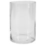 Cylindrisk glasvas SANSA OCEAN, återvunnen, klar, 15cm, Ø10cm