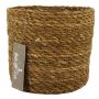 Blomkorg AMPARO, sjögräs, beige, 14cm, Ø16,5cm